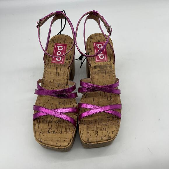 Pop Womens Admission Heeled Sandals Pink Fuschia Size 10M - Picture 2 of 10